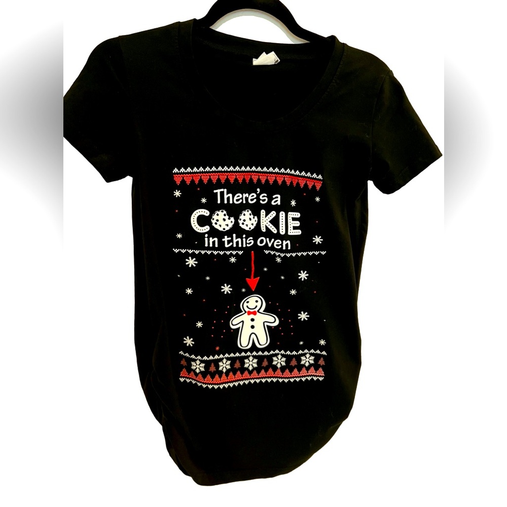 Maternity Christmas/holiday shirt - size S